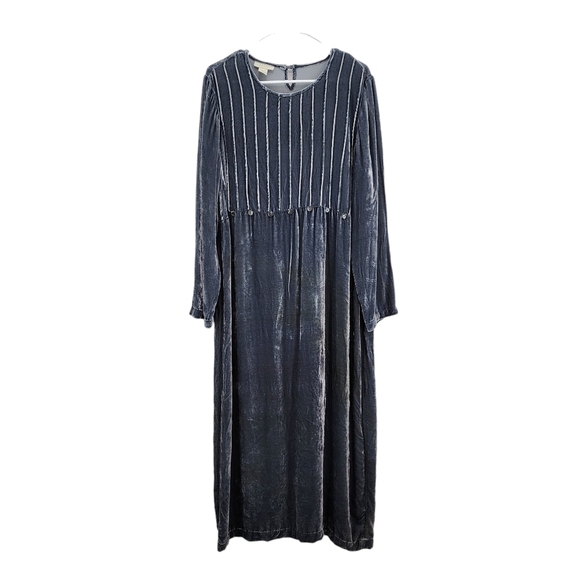 J. Jill Women's Washed Fabric Pintucks Front Maxi Dress - Picture 1 of 5
